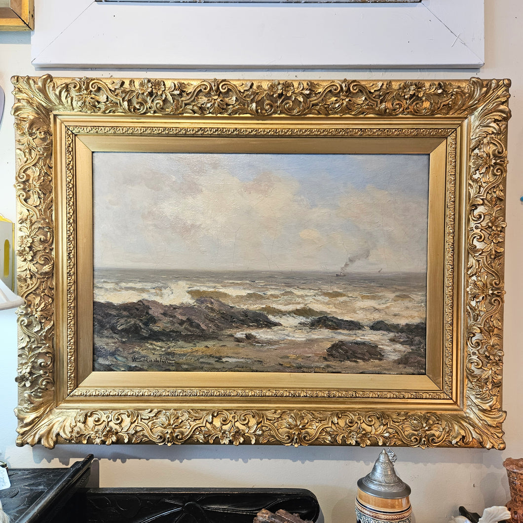 Framed Seascape Oil Painting 42507