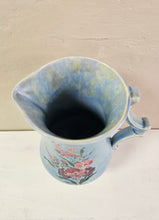 Load image into Gallery viewer, Blue Wade Pitcher. Hand painted floral design
