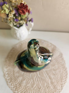 Mdina Glass “Tigers Eye” Lollipop Vase #42507