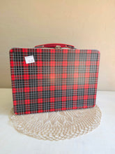 Load image into Gallery viewer, Cheny Red and Black Plaid Tin Lunch Box 42508
