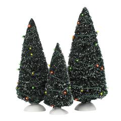 DEPARTMENT 56 VILLAGE ACCESSORIES TWINKLING LIT TREES - GREEN SET OF 3 *25% off at checkout*