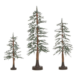 DEPARTMENT 56 VILLAGE ACCESORIES, SNOWY LODGE PINES SET OF 3