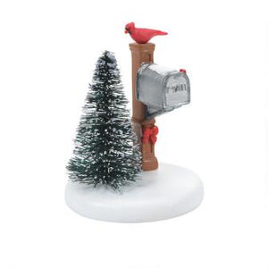 Department 56 Village Accessories "Cardinal Christmas Mailbox"